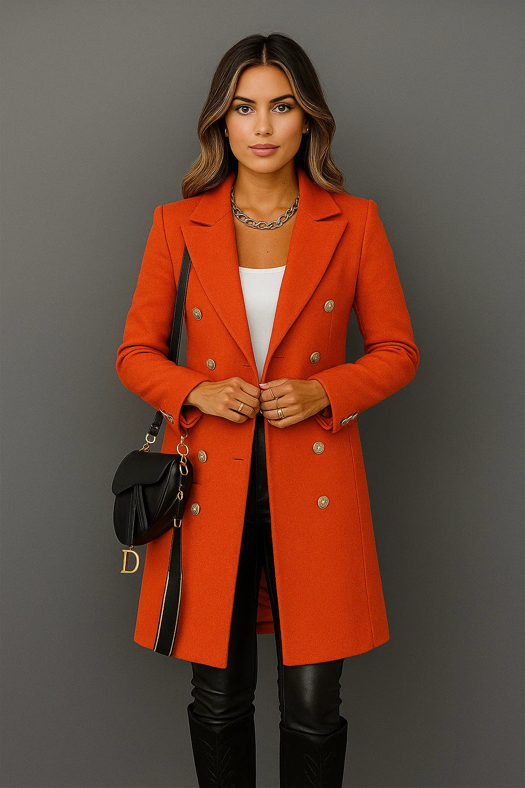 Manteau Long Femme | Laine | Chic Et Tendance | Pour Un Look Urbain En Automne-Hiver