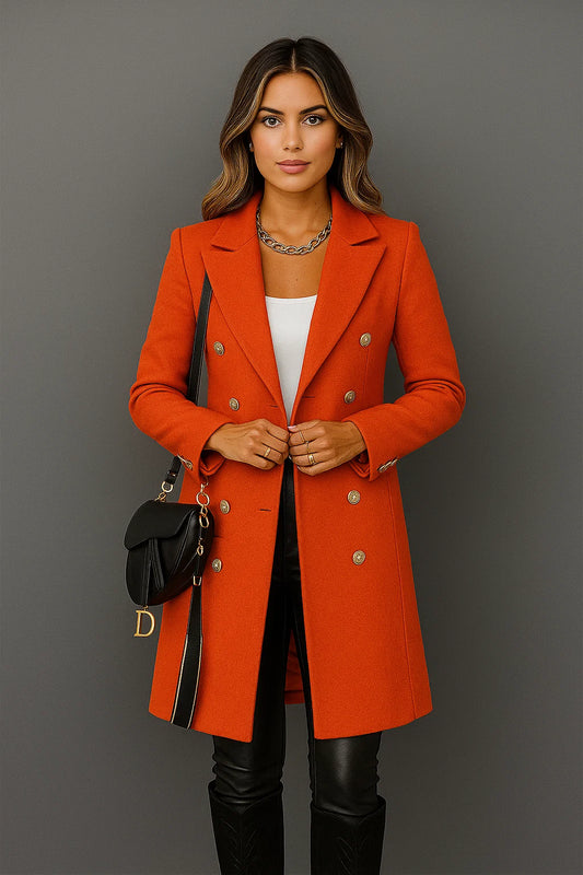 Manteau Long Femme | Laine | Chic Et Tendance | Pour Un Look Urbain En Automne-Hiver