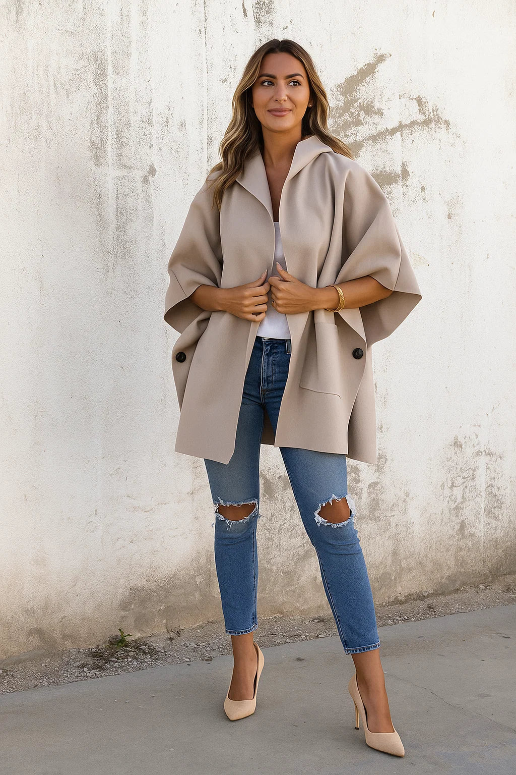 Poncho Structuré Moderne