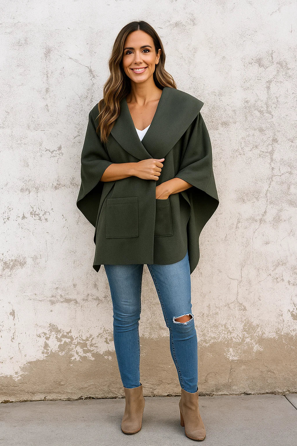 Poncho Structuré Moderne