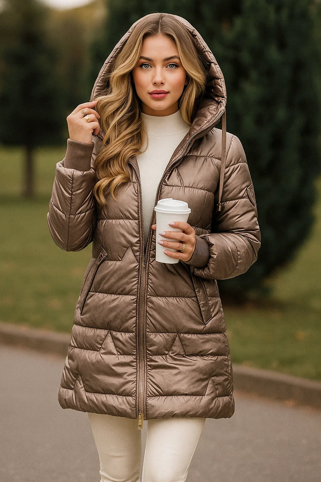 Doudoune Satinée Courte