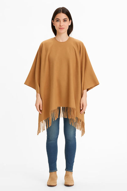 Poncho à Franges Fluide