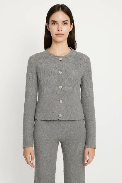 Cardigan en Maille Ajourée