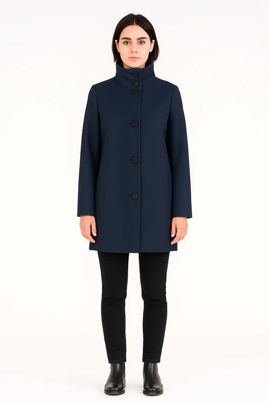 Manteau Droit à Col Montant