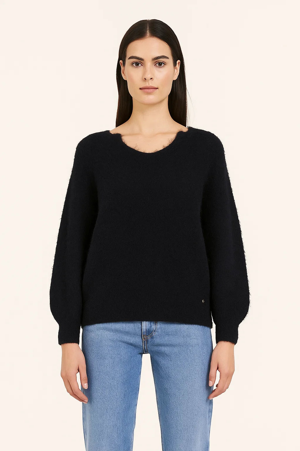 Pull Duveteux Col Rond