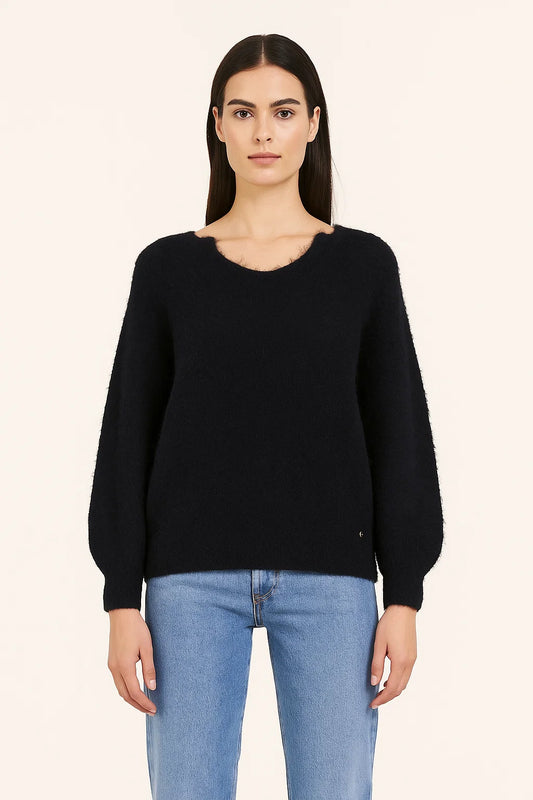 Pull Duveteux Col Rond