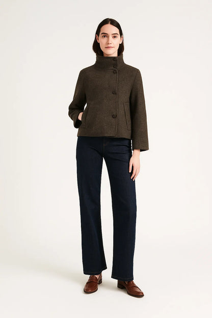 Veste Courte à Col Montant