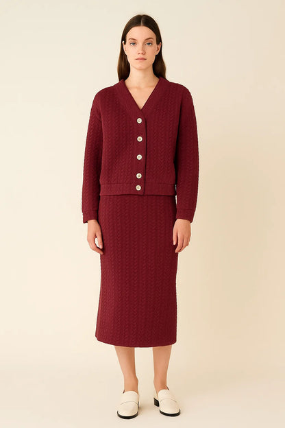 Gilet Boutonné Texturé