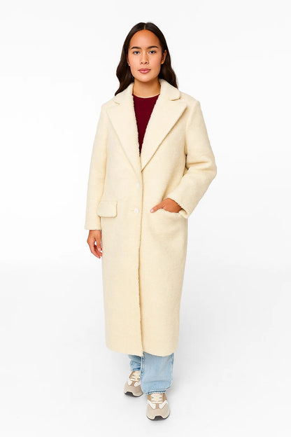 Manteau Long Effet Peluche