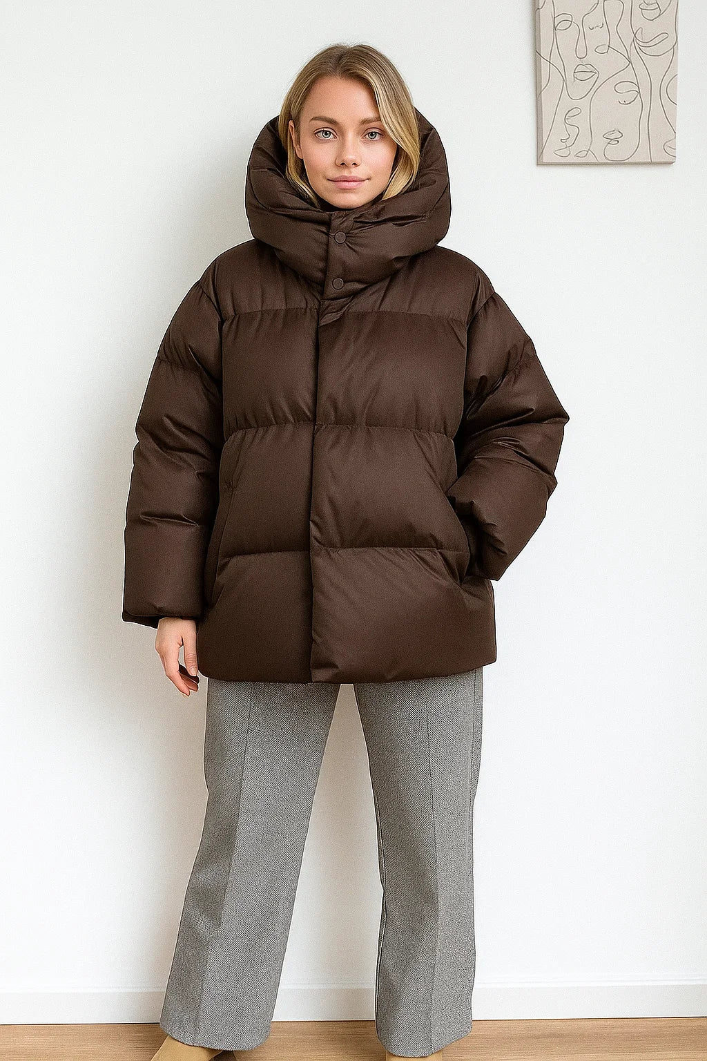 Doudoune Oversize à Capuche