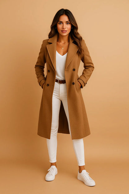 Manteau Camel Ajusté