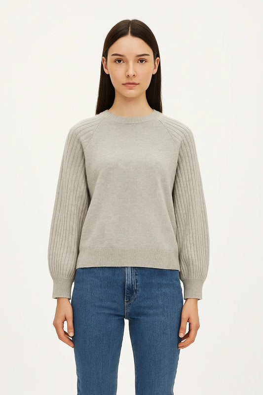 Pull Manches Côtelées