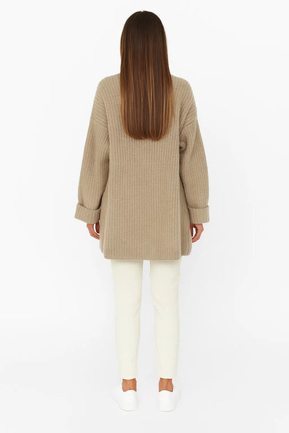 Cardigan Long en Maille Epaisse