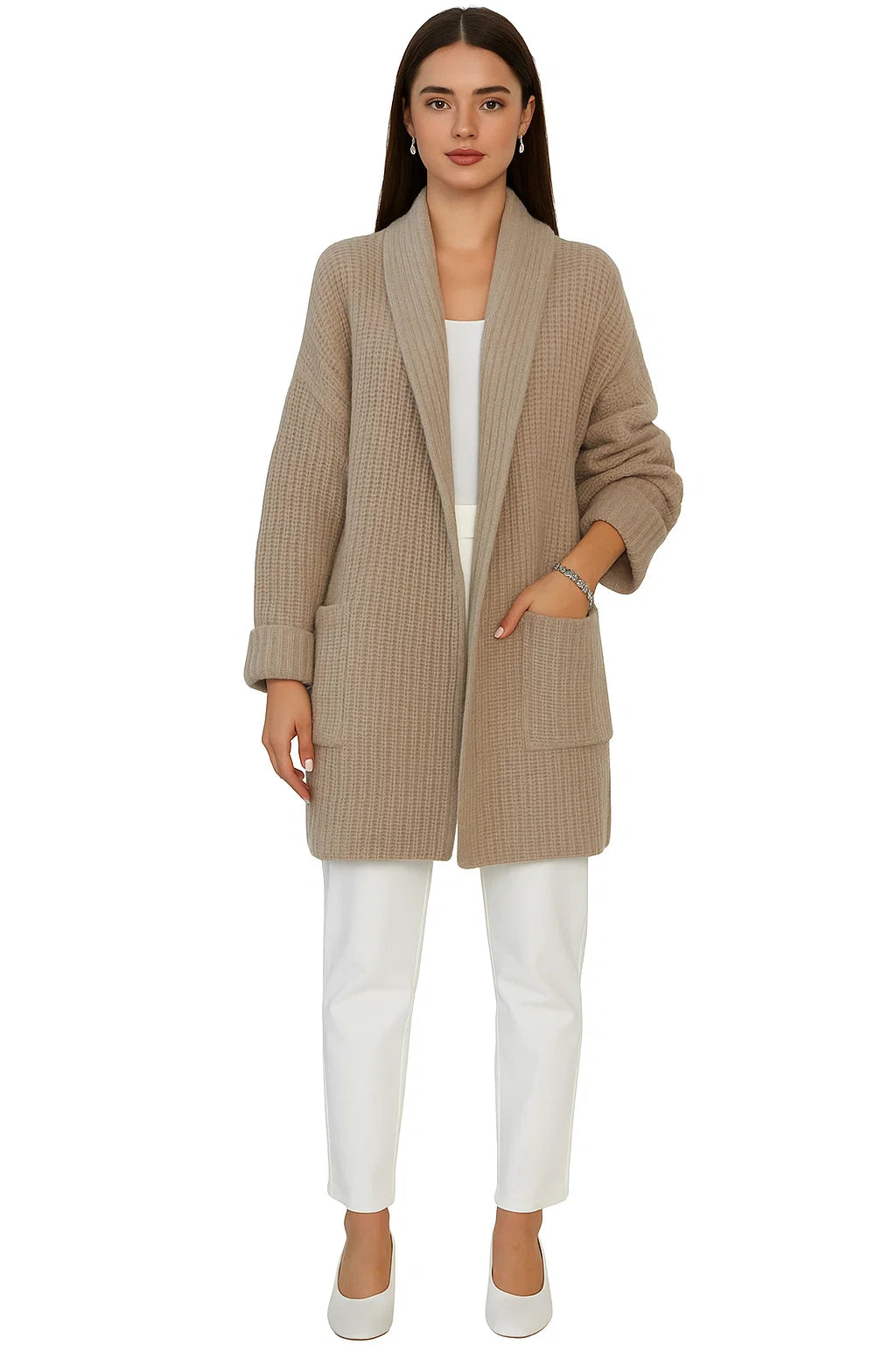 Cardigan Long en Maille Epaisse