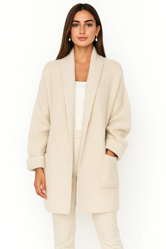 Cardigan Long en Maille Epaisse