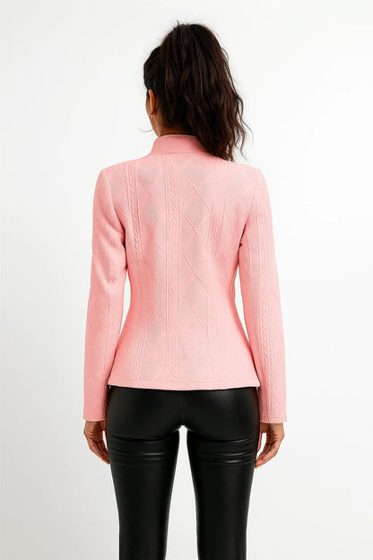 Blazer Effet Maille Torsadée