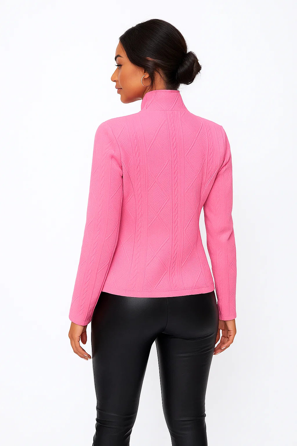 Blazer Effet Maille Torsadée