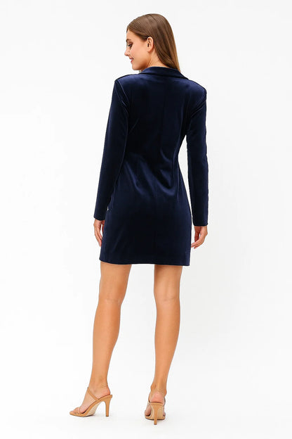 Manteau Blazer Court Satiné
