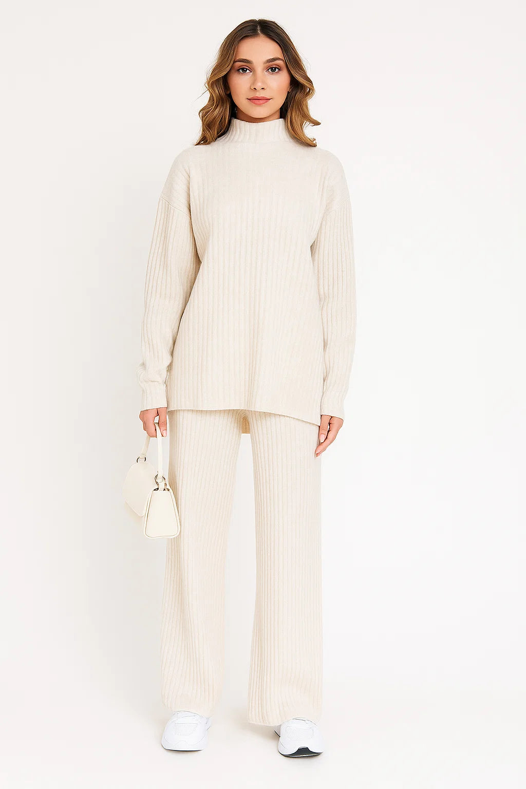 Ensemble Loungewear en Maille Côtelée