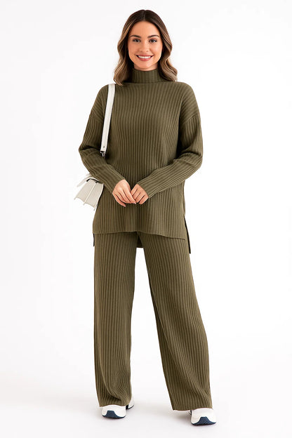 Ensemble Loungewear en Maille Côtelée