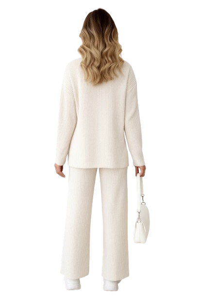 Ensemble Loungewear en Maille Côtelée