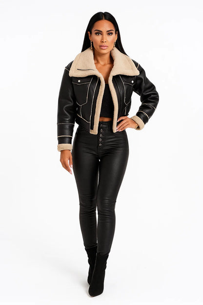 Veste Aviateur Doublée Sherpa