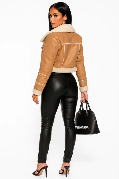 Veste Aviateur Doublée Sherpa