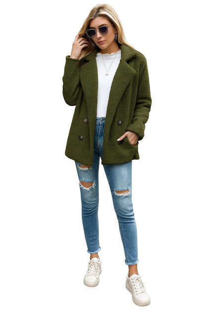 Manteau Effet Mouton Bouclé