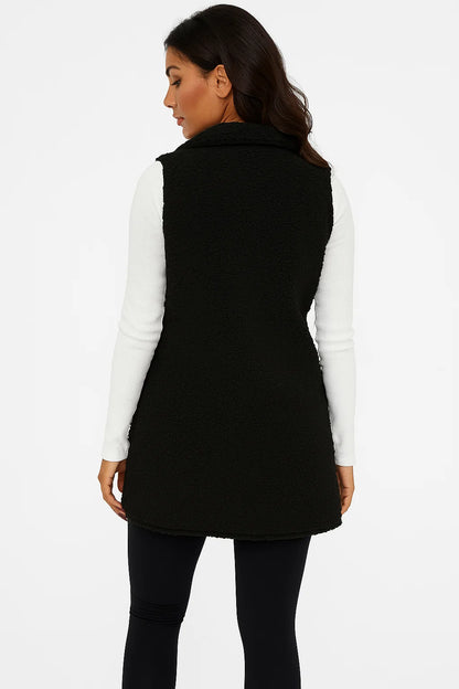 Gilet Long Effet Sherpa