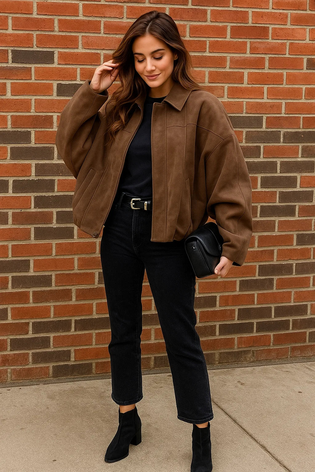 Veste Oversize en Suédine