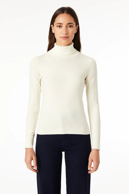 Pull Col Roulé en Maille Fine