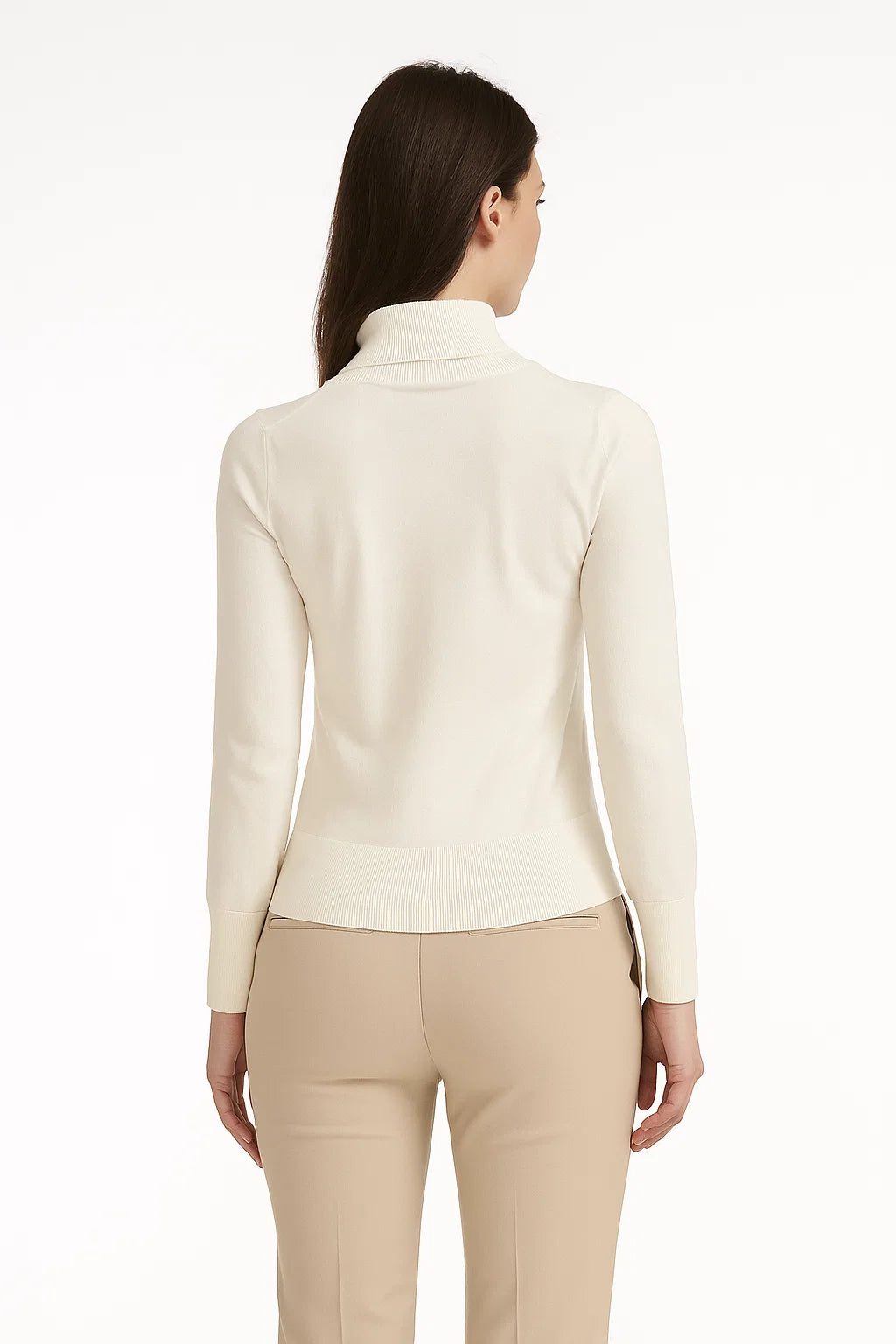 Pull Col Roulé en Maille Fine