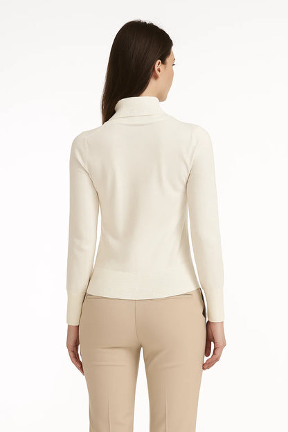 Pull Col Roulé en Maille Fine