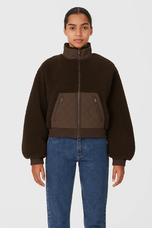 Veste Teddy Matelassée Courte