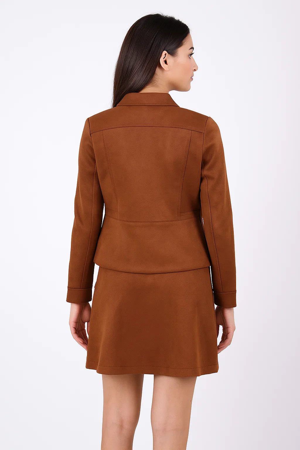 Veste Courte Structurée à Fermeture Zippée