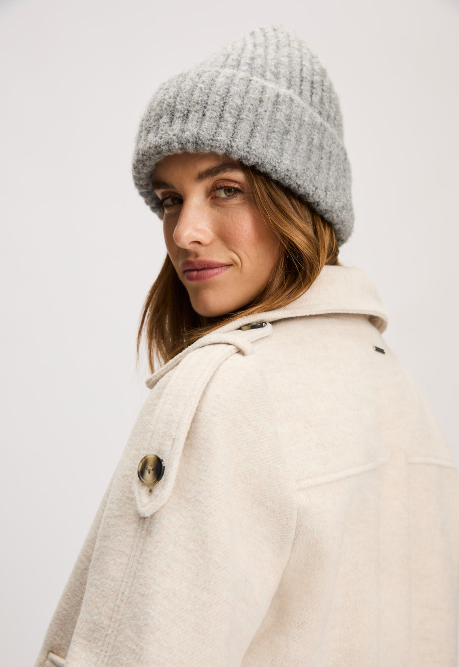 Veste Femme | Style Trench Court En Tissu Texturé | Élégante Et Décontractée