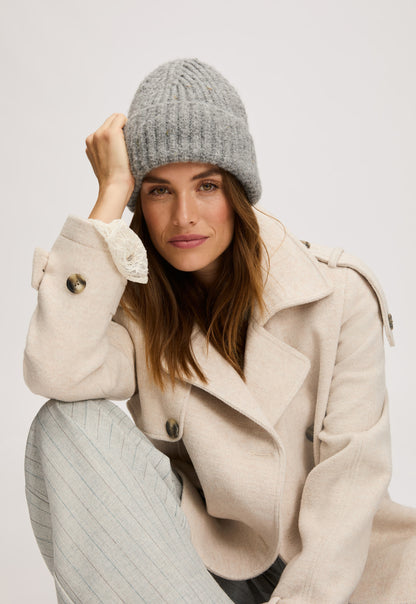 Veste Femme | Style Trench Court En Tissu Texturé | Élégante Et Décontractée