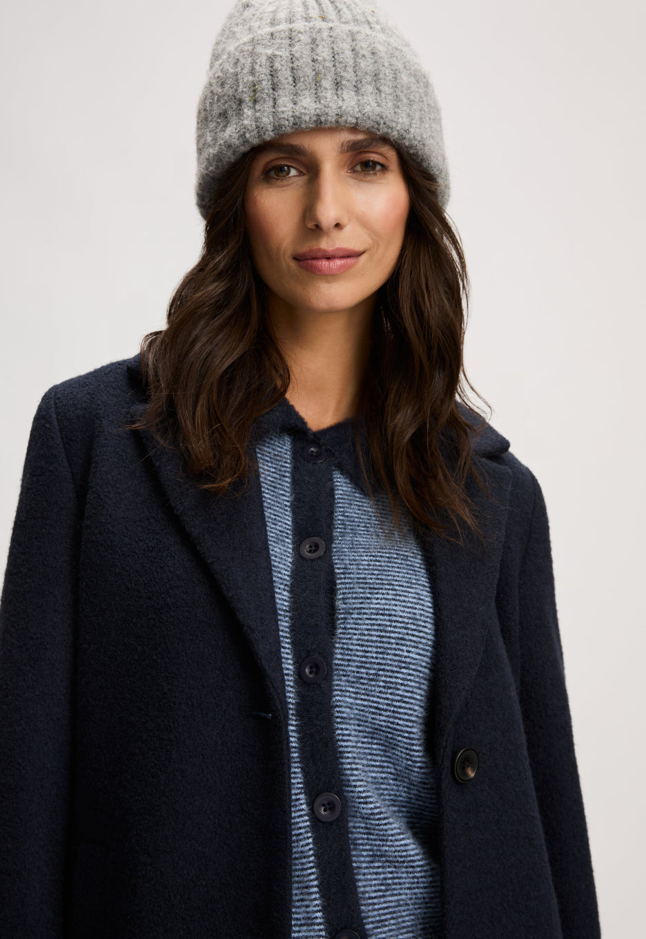 Manteau Femme | Droit En Laine Mélangée | Élégance Classique Pour L’Hiver