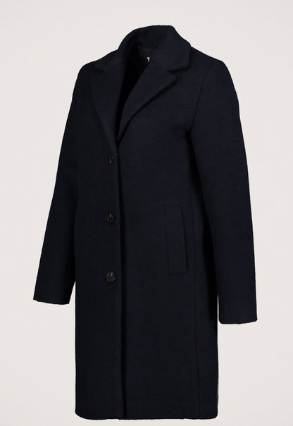 Manteau Femme | Droit En Laine Mélangée | Élégance Classique Pour L’Hiver