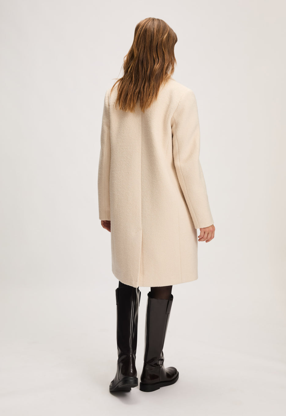 Manteau Femme | Droit En Laine Mélangée | Idéal Pour Les Looks D’Hiver Élégants