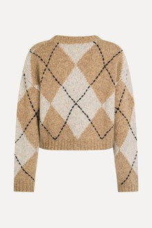 Pull Argyle en Maille de Laine