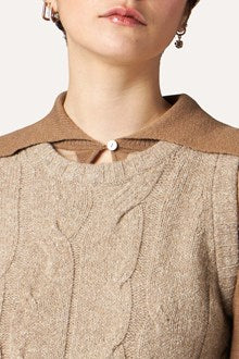 Gilet Torsadé Laine et Soie