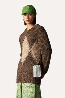 Pull Motif Losange en Laine et Alpaga