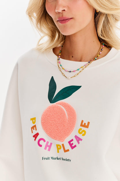 Sweat En Coton Et Polyester | Imprimé Fruit Coloré | Coupe Oversize Décontractée | Parfait Pour Les Vacances Et Les Journées Chill