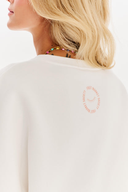 Sweat En Coton Et Polyester | Imprimé Fruit Coloré | Coupe Oversize Décontractée | Parfait Pour Les Vacances Et Les Journées Chill