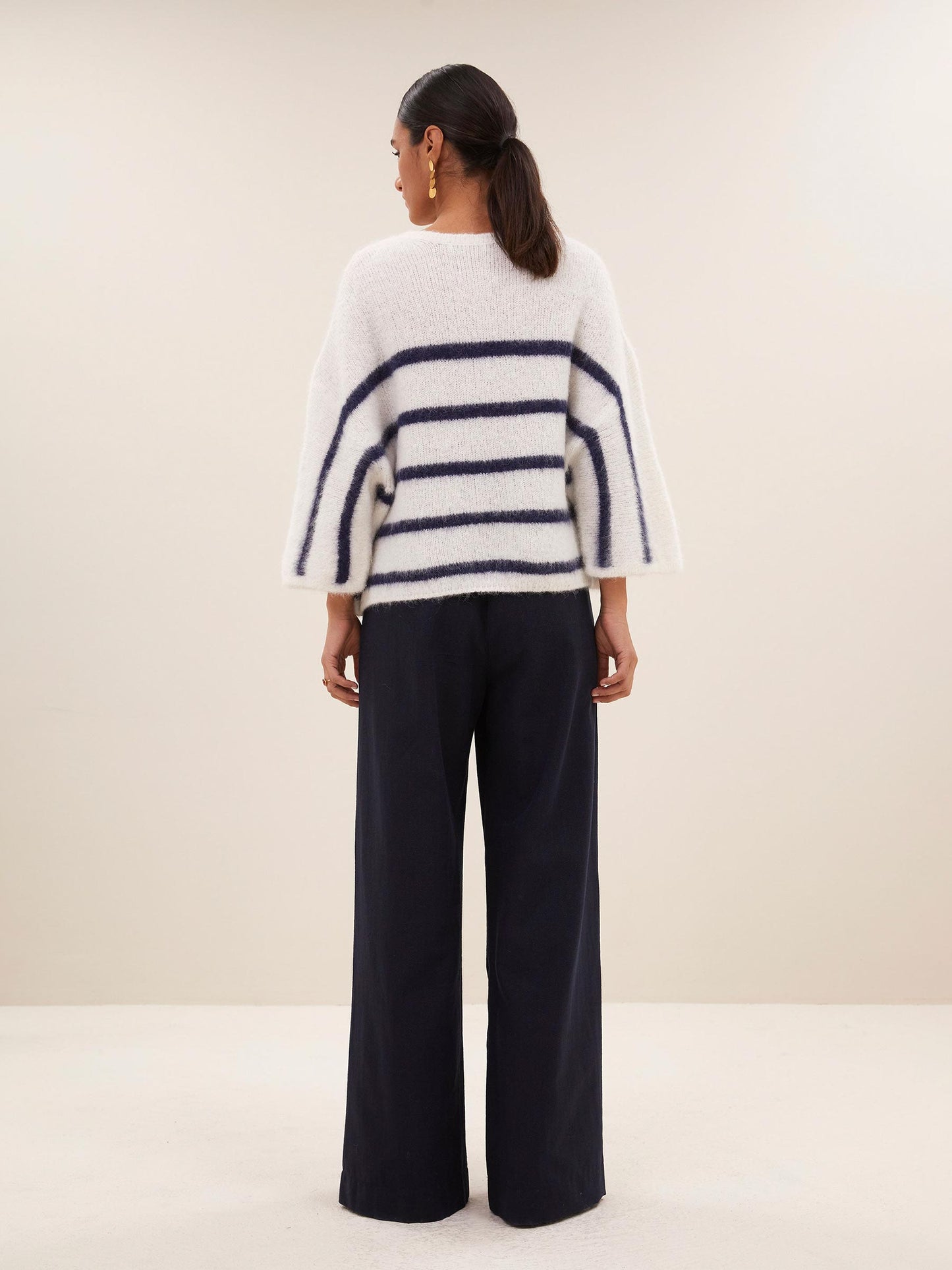 Pull Femme | Coupe Ample et Rayures | Parfait pour un Look Casual Chic