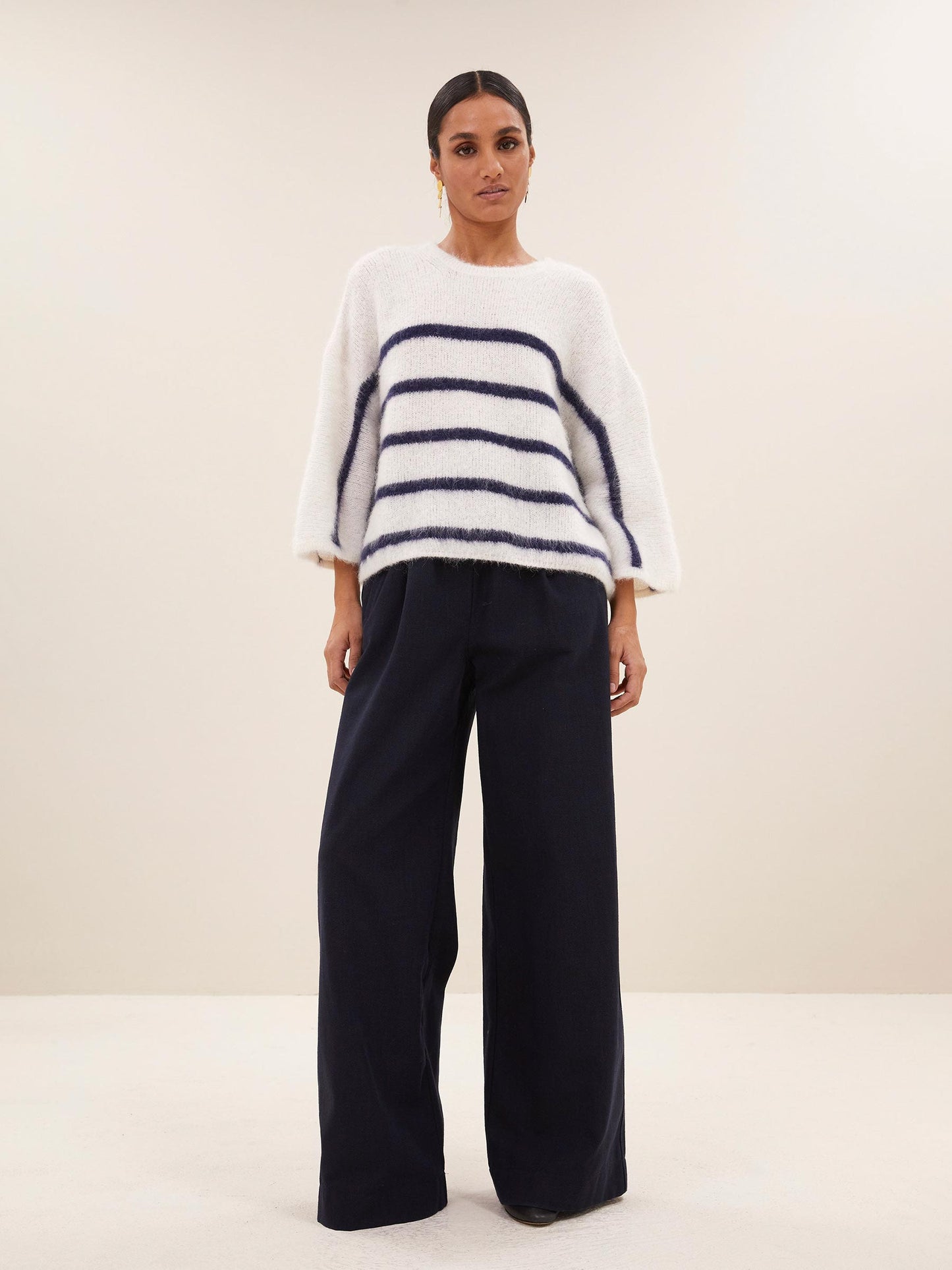 Pull Femme | Coupe Ample et Rayures | Parfait pour un Look Casual Chic