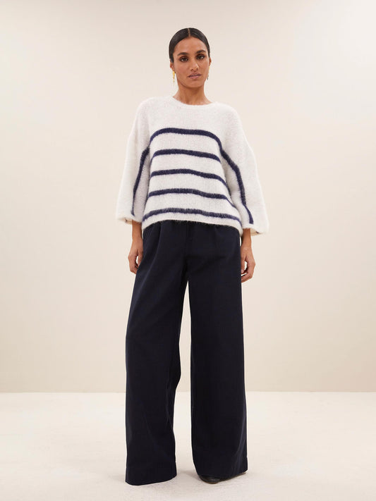 Pull Femme | Coupe Ample et Rayures | Parfait pour un Look Casual Chic