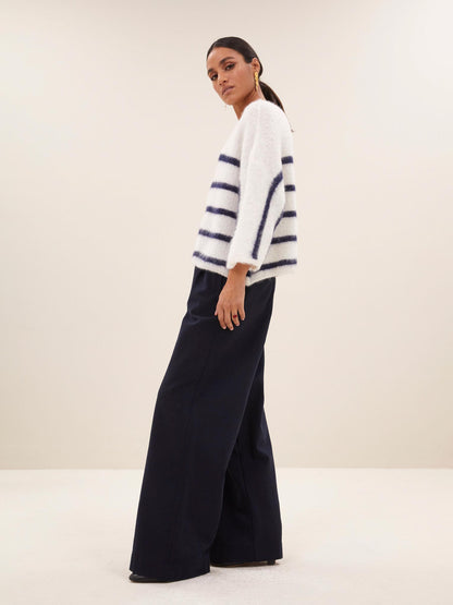 Pull Femme | Coupe Ample et Rayures | Parfait pour un Look Casual Chic