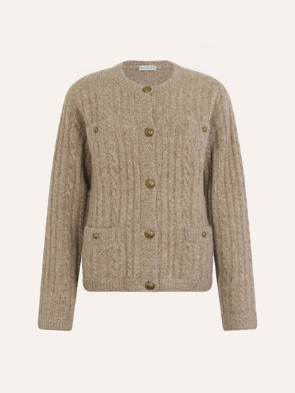 Cardigan Torsadé en Laine